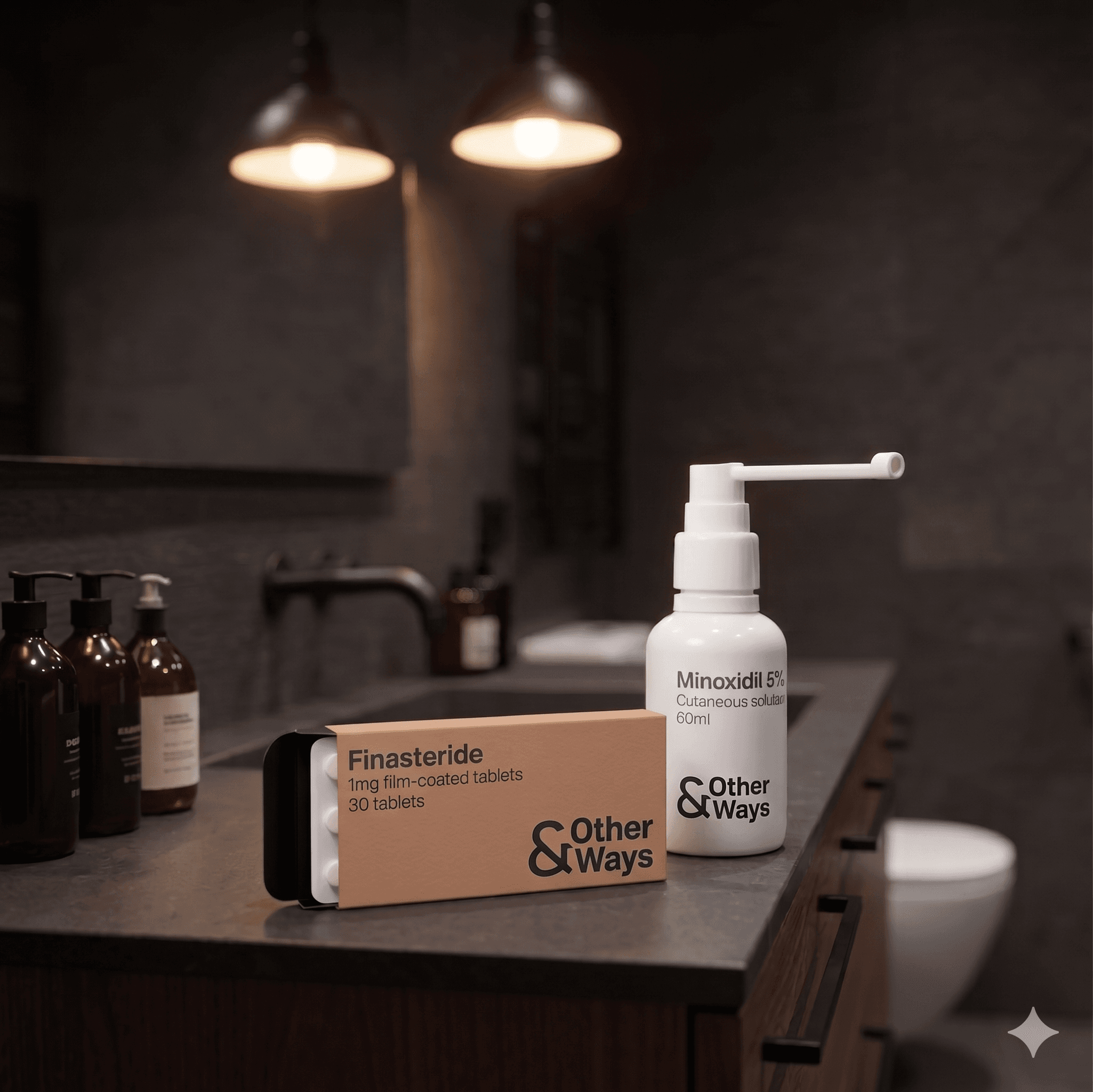 Finasteride and minoxidil hair loss treatment products